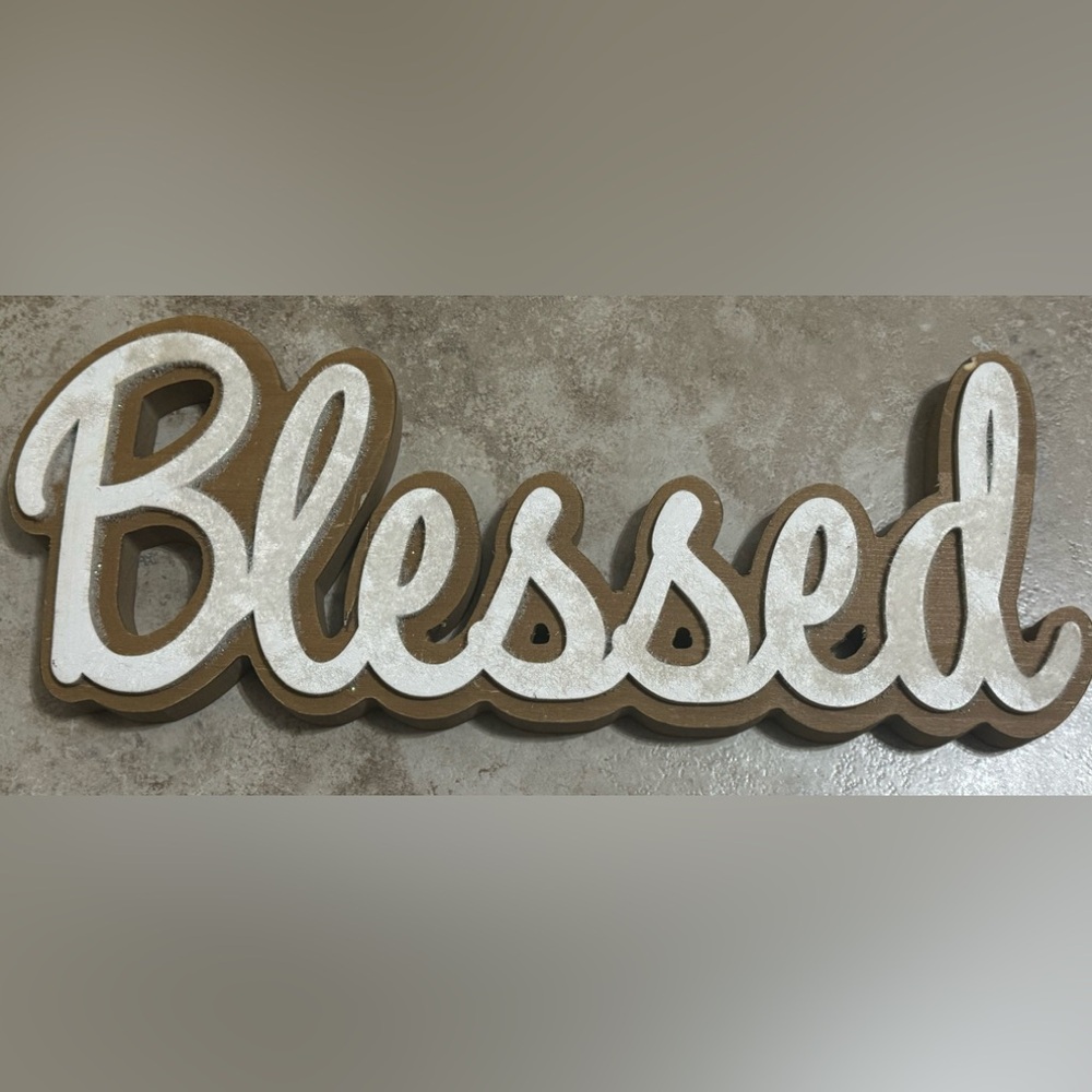 Blessed Wooden Decorative Sign